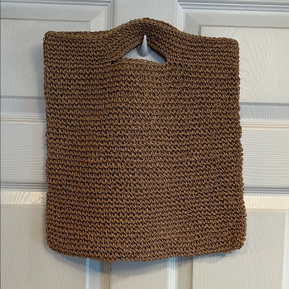 The Spring Shop Tan Woven Tote